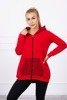 Sweatshirt with a sweater hood red