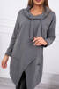 Tunic with envelope front Oversize graphite