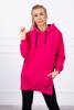 Two-color hooded dress fuchsia