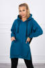 Two-color hooded dress marine
