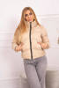 Winter jacket with a collar beige