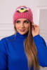 Women's cap Ofelia K349 dark pink