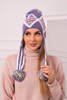 Women's long eared cap Eunika K322 purple
