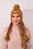 Women's long eared cap Nadia K321 camel