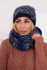 Women's set with mohair thick P106 navy blue + blue