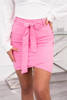 Wrap skirt tied at the waist light pink