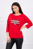 Bedruckte Bluse Femme rot S/M - L/XL