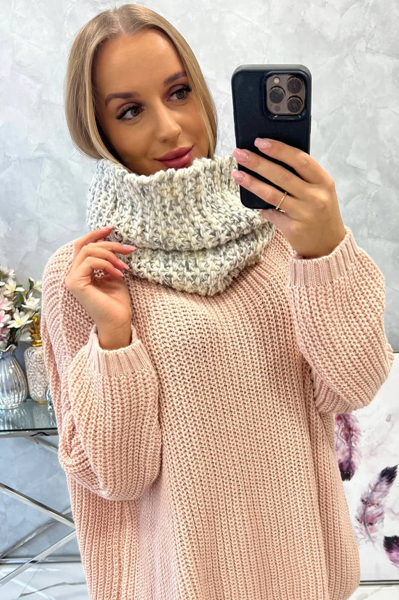 KN16 Dámský snood v barvě ecru