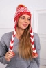 Cap with braids Fabia K272 raspberry