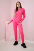 Women's cotton set with a decorative heart pink 
