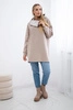 Padded sweatshirt with hood beige