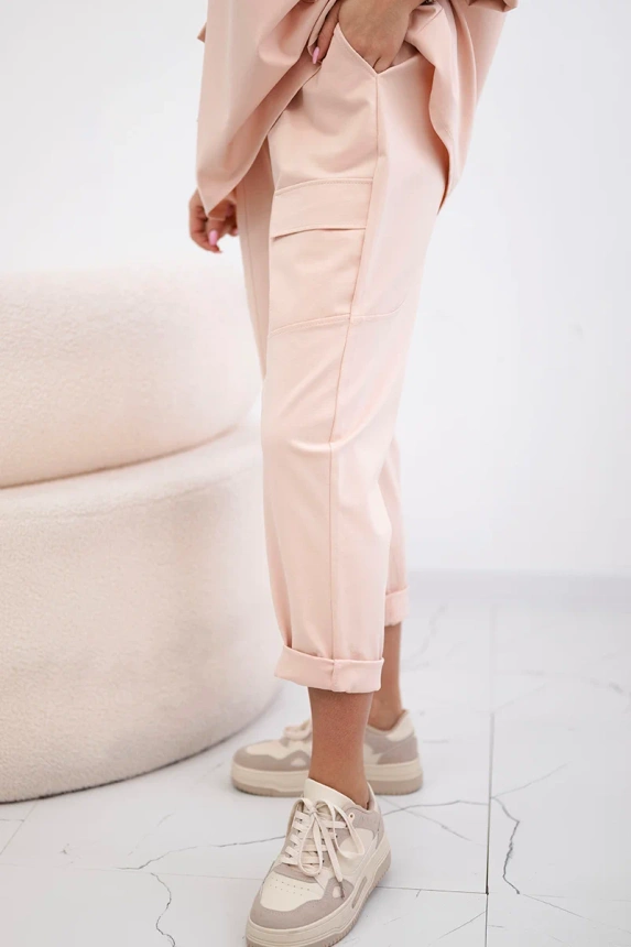 Punto set sweatshirt + pants apricot