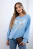 Bedrucktes Sweatshirt butterweicher Stoff blau