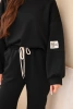Set sweatshirt + pants buttery fabric black