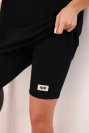Women's cotton set with short sleeves and shorts black