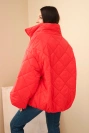 Damen Steppjacke mit hohem Stehkragen rot