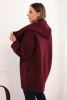 Women's insulated hoodie with an asymmetrical zipper burgundy