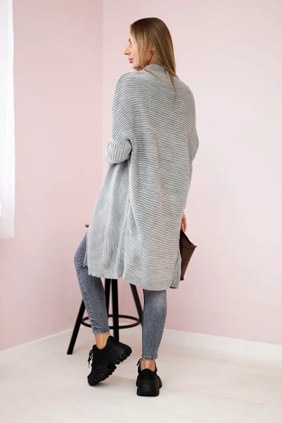 Pullover mit Fledermausärmeln hellgrau