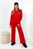 Cotton set Sweatshirt + Trousers with wide leg red