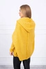 Hooded sweater with batwing sleeve