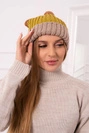 Fleecová čepice Bojana K265 beige+kiwi+camel