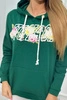 Sweatshirt with Voyage inscription green
