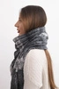 Women's soft and warm wool scarf in colorful stripes KN19 graphite