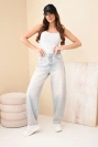 Women's spaghetti-strap top with a neckline light gray