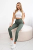 Gerippte Leggings dunkel mint