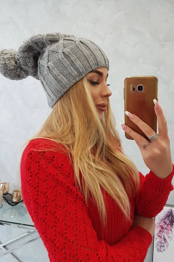 Čapica с fleece Milano K203 svetlo sivá