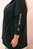 Bluza damska Plus Size z wiskozą rozpinana z kapturem ciemno zielona
