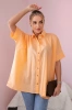 Short-sleeved cotton shirt apricot