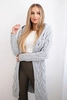 Hooded cardigan grey