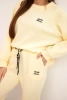 Women's set in buttery viscose with a sweatshirt and pants yellow