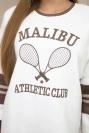 Malibu insulated sweatshirt ecru+mocca