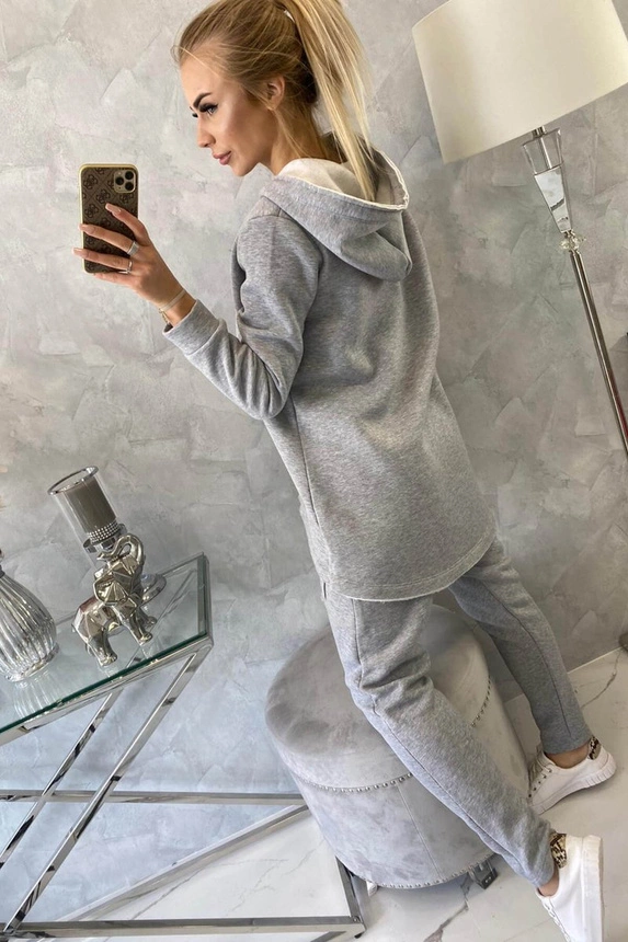 Graues Baggy-Hosen-Set