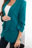 Women's unbuttoned blazer with lining S/M sea color