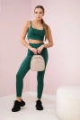 Striped top set with a blouse green
