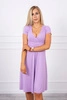Sukienka z odcięciem pod biustem, krótki rękaw fioletowa
