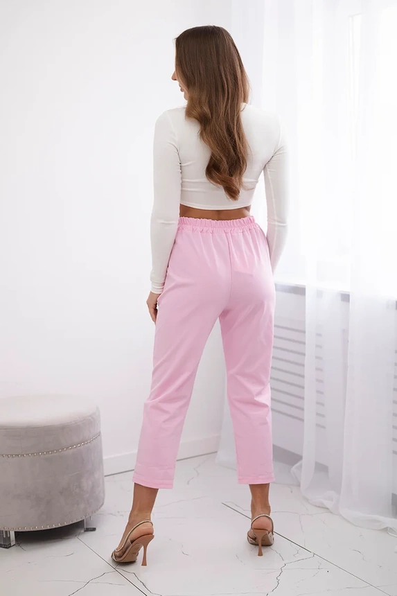 New punto trousers trousers with chain light pink