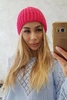 Čiapka s otočením nahor Magda K293 fuchsiová