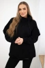 Insulated turtleneck sweatshirt black