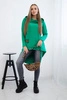 Sweatshirt with long back and hood light green