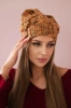 Cap with fleece Roksana K209 brown