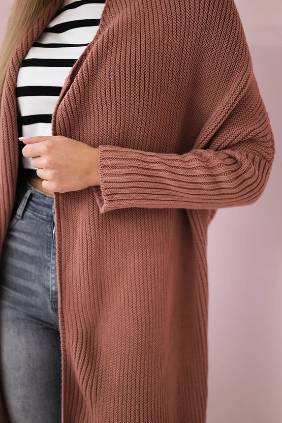 Pullover mit Fledermausärmeln dunkelrosa