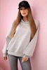 Kapuzenpullover aus Butter Material grau