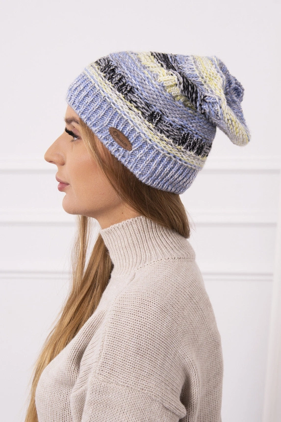 Cap with fleece Patrycja K254 yellow + blue