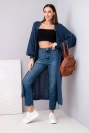Long cardigan sweater dark denim