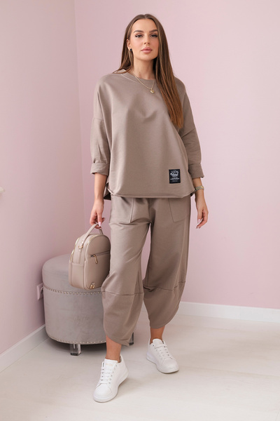 Cotton sweatshirt pants set fango