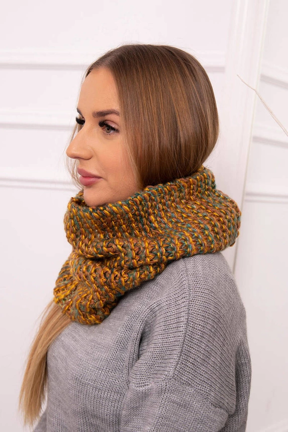 KN16 Dámský snood v hořčicové barvě